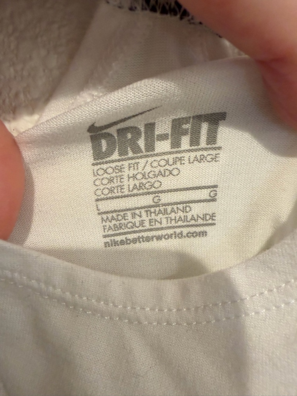 Nike White Tank Top with Black Swoosh and Straps - Picture 2 of 3